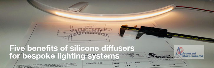 5 benefits of silicone rubber diffusers for bespoke lighting systems