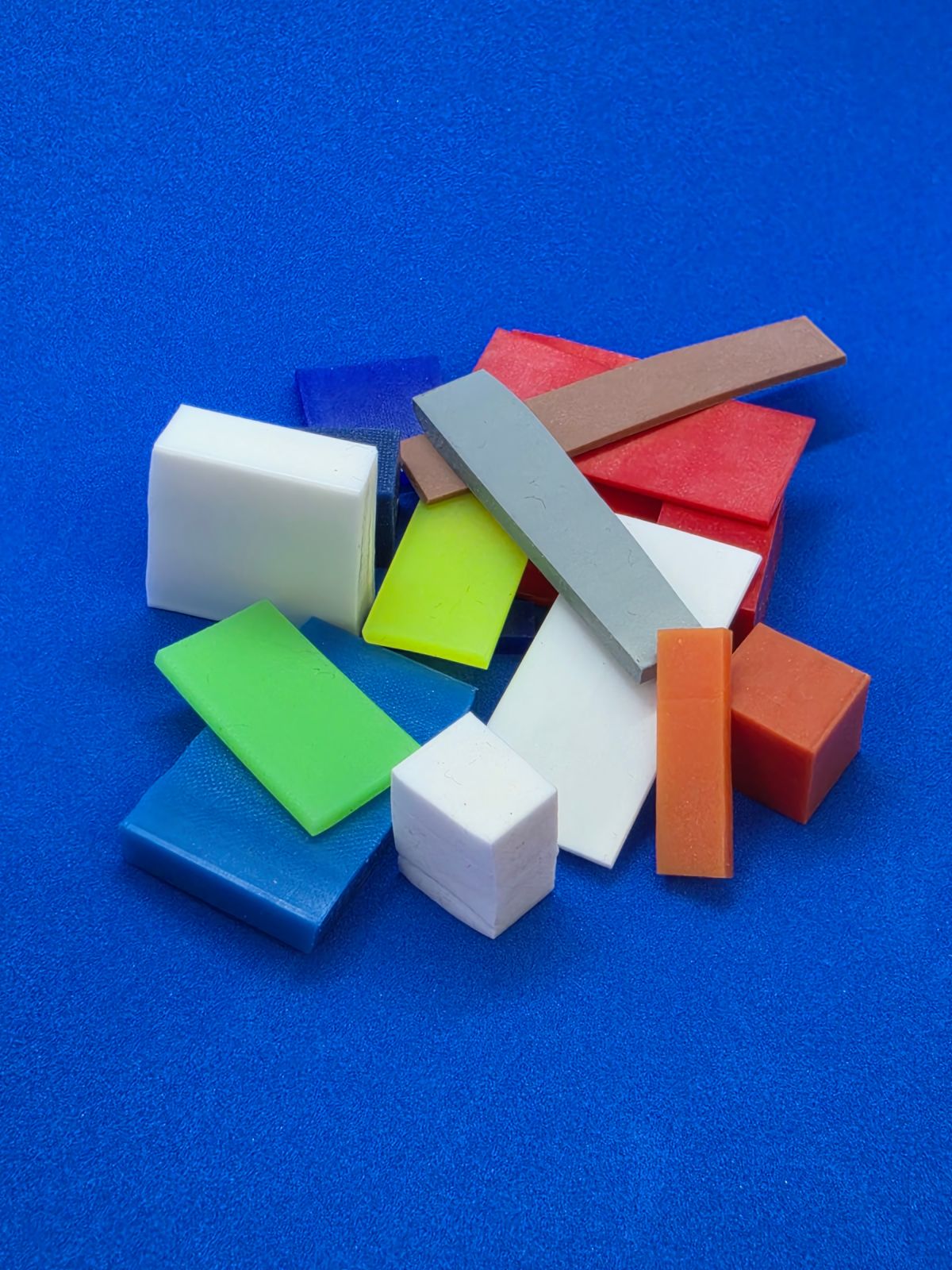 Image shows an assortment of silicone rubber strips manufactured by Advanced Materials.