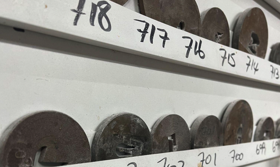 The die wall in Advanced Materials’ in-house tooling and design department.