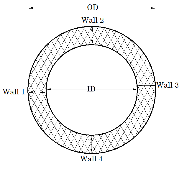 mage shows the dimensional drawing for a silicone rubber tube