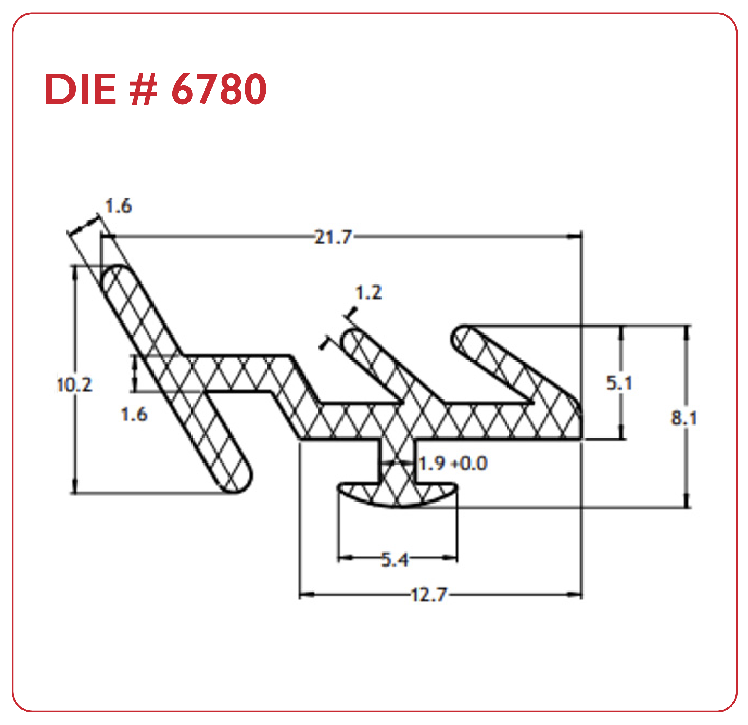 Image shows a glazing section drawing